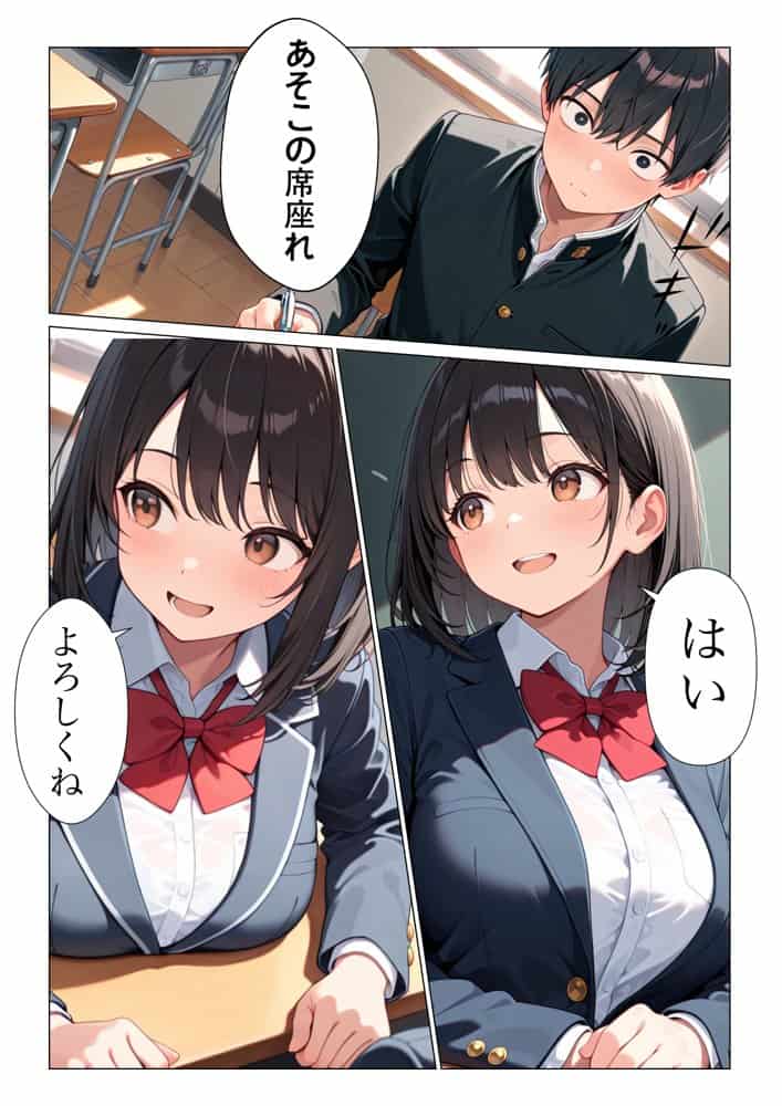 初恋の同級生が転校してきて中出しセックスさせてくれた話 hitomiエロ漫画raw(同人誌)無料サンプル画像005