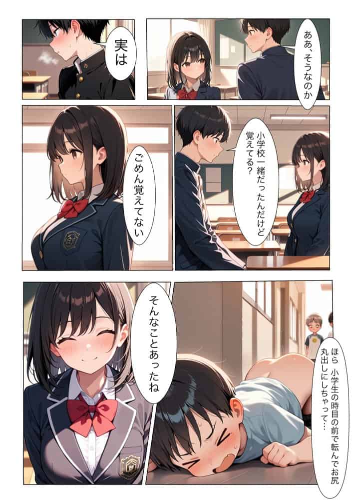 初恋の同級生が転校してきて中出しセックスさせてくれた話 hitomiエロ漫画raw(同人誌)無料サンプル画像008