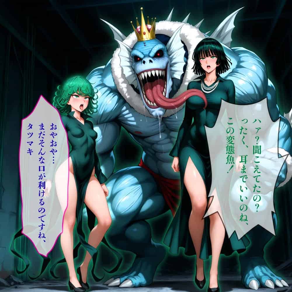 デカマラ気質な深海王と美人姉妹 3P＋αの孕ませ調教