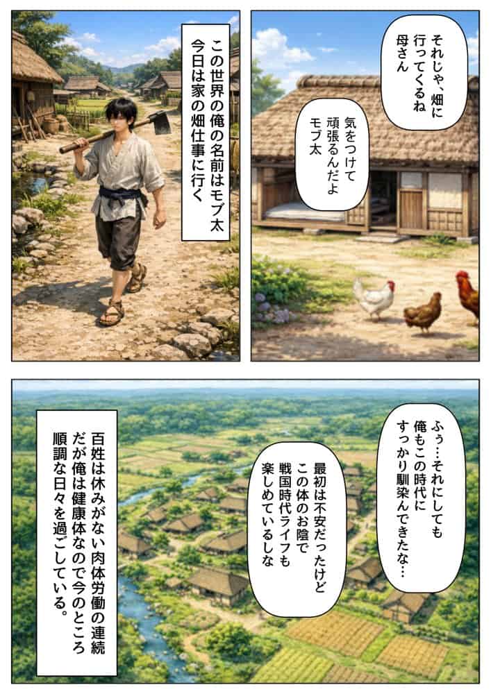 戦国時代の農村に俺が転生したら、エロすぎた史実の話 その1 hitomiエロ漫画raw(同人誌)無料サンプル画像004