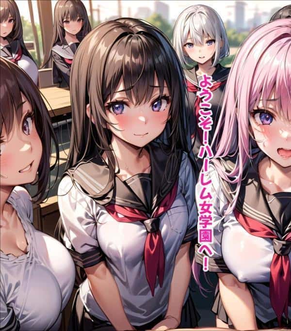 ハーレム女学園〜ハメてもハメても終わらない●●●●だらけのハーレム学園生活〜【1ぺージ1コマのマンガ風完全ストーリー】 モザイク版