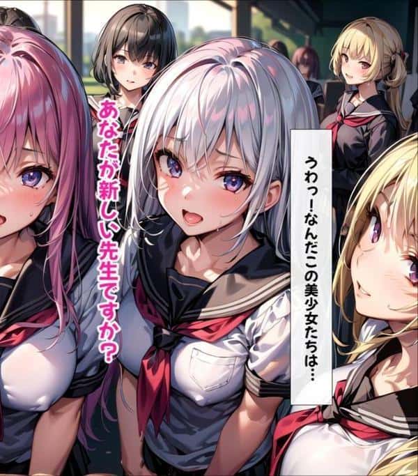 ハーレム女学園〜ハメてもハメても終わらない●●●●だらけのハーレム学園生活〜【1ぺージ1コマのマンガ風完全ストーリー】 モザイク版