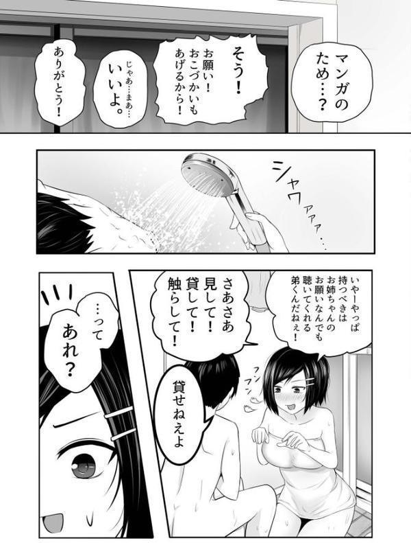 「資料のため」とか言って弟とセックスするエロ漫画家で処女の姉