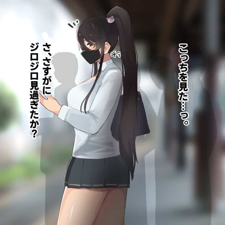 高身長でクールなロングポニテ美少女JKにゆめかわ衣装を着せて褒めまくる