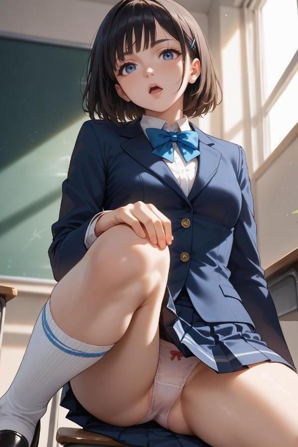 パンツを見せてくる悪戯好きな先輩とイチャLOVEエッチ 〜AI2次元美女〜