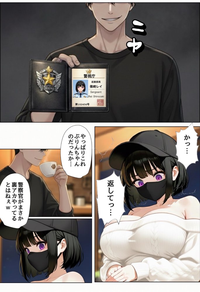 強気な裏アカ警察官、潮だくセックスで二か月後に分からされる話