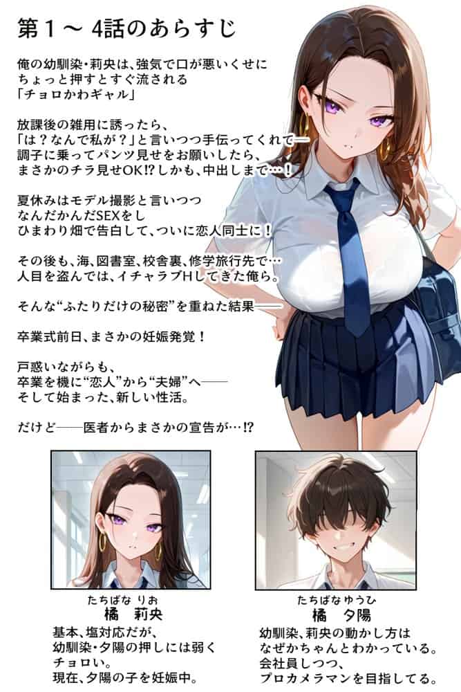 強気だけど実はチョロすぎる幼馴染ギャルー妊婦でもイチャラブHがおさまらない編ー hitomiエロ漫画raw(同人誌)無料サンプル画像001