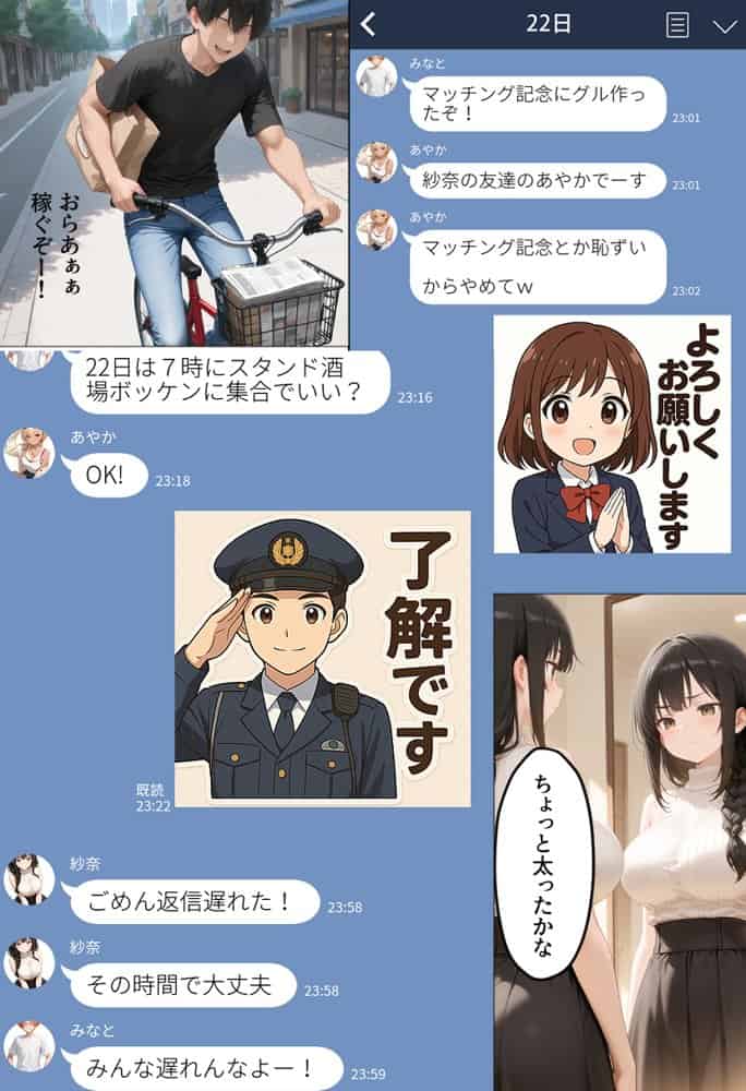マチアプで出会ったご無沙汰清楚OLと雑魚マンギャルをWお持ち帰り！宅飲み泥●王様ゲームで理性崩壊しちゃった話