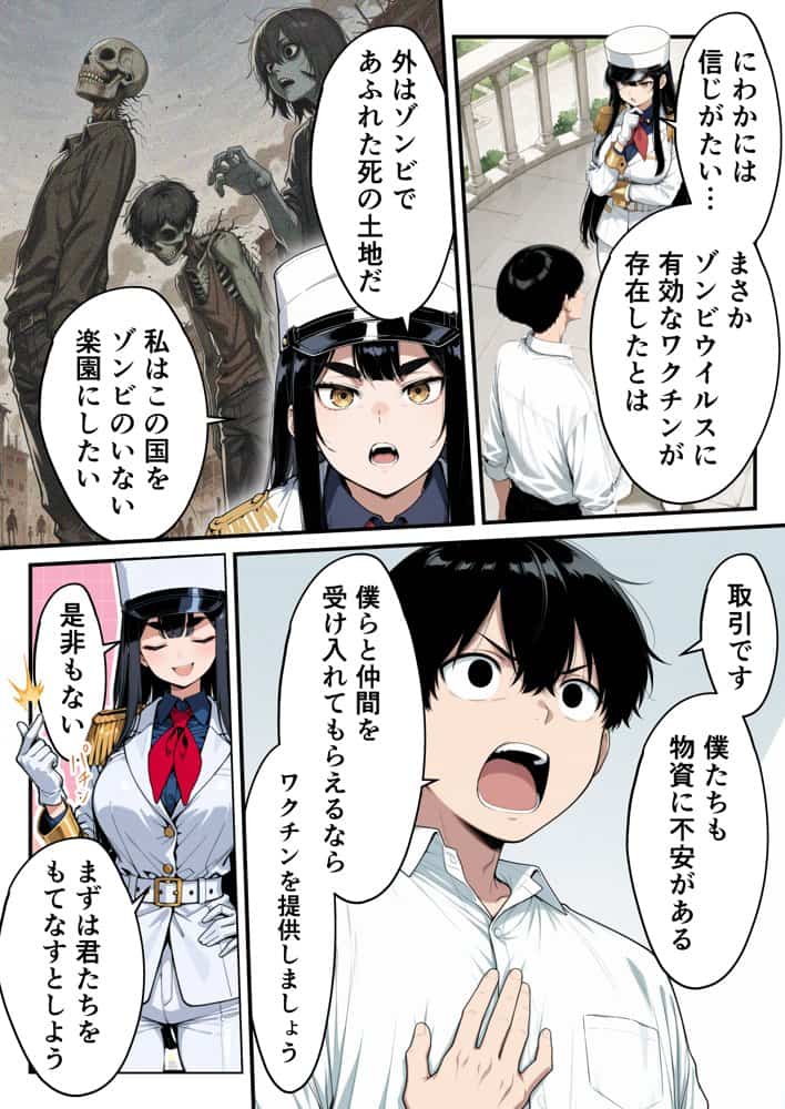 太眉おっぱい長官と貧乳ジト目副官にワクチンポな僕が搾精部屋へ閉じ込められる話 hitomiエロ漫画raw(同人誌)無料サンプル画像005