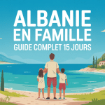 famille devant paysage méditerranéen 15 jours en Albanie en famille