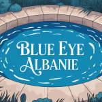 Illustration du blue eye ksamil saranda albanie aux eaux bleues et végétation