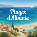 ou aller en albanie plage vue mer turquoise