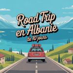 illustration road trip albanie 10 jours paysages voiture