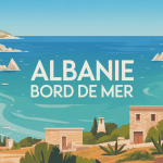 Vue panoramique séjour en Albanie bord de mer