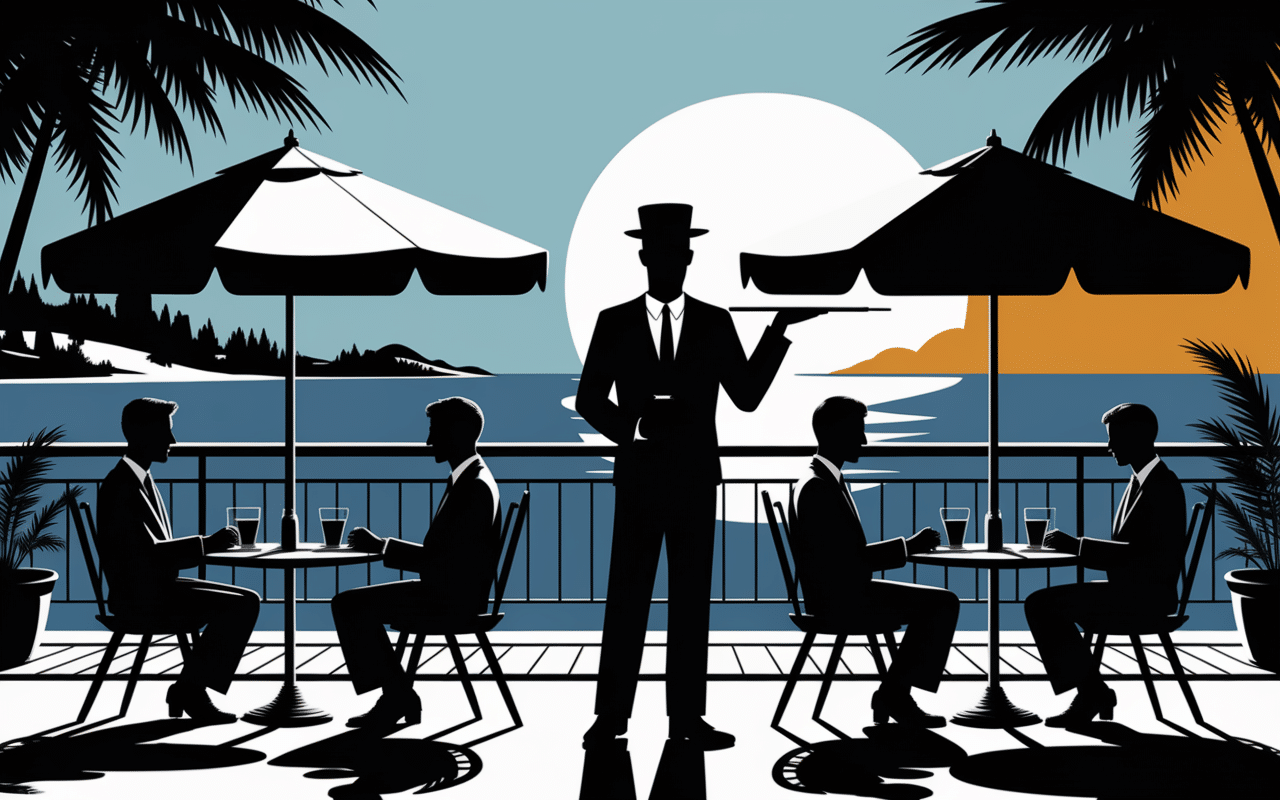 serveur croatie terrasse café pourboire