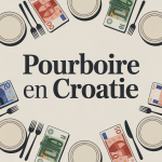 table de restaurant avec addition et pourboire croatie