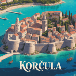 que faire à korcula vue aérienne vieille ville et plages