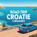 road trip croatie 3 semaines voiture sur route côtière