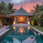 villa a louer bali avec piscine privée vue coucher de soleil