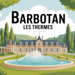 vue panoramique barbotan les thermes station thermale campagne