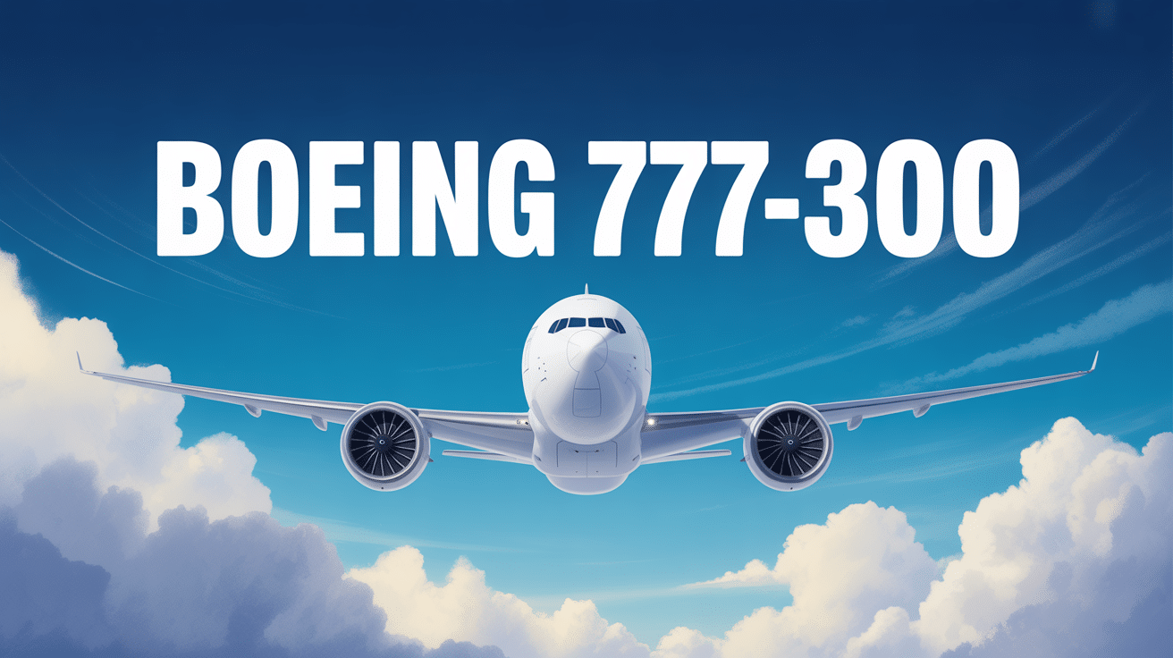 boeing 777-300 avion commercial en vol au-dessus des nuages