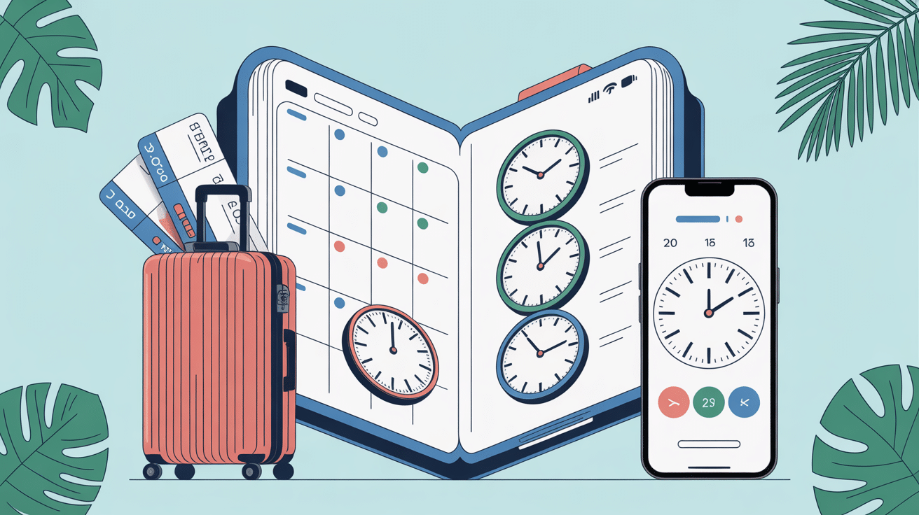 heure bali calendrier horloges smartphone