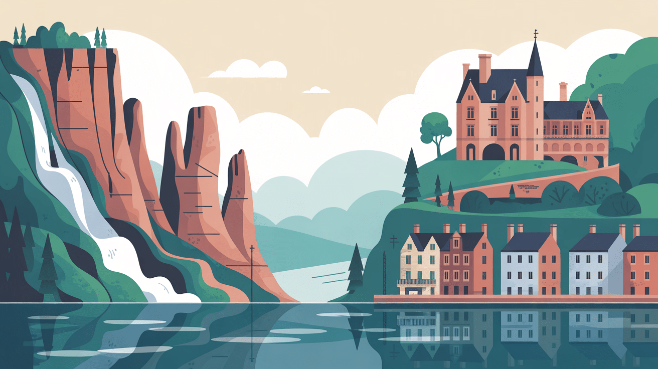 ile de skye falaises cascade port coloré