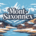 Vue panoramique mont saxonnex village montagne