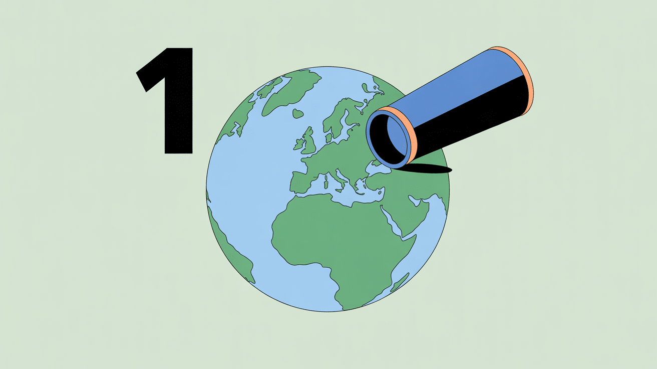 Globe avec loupe pour pays en h