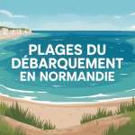 Illustration côte plage du débarquement Normandie