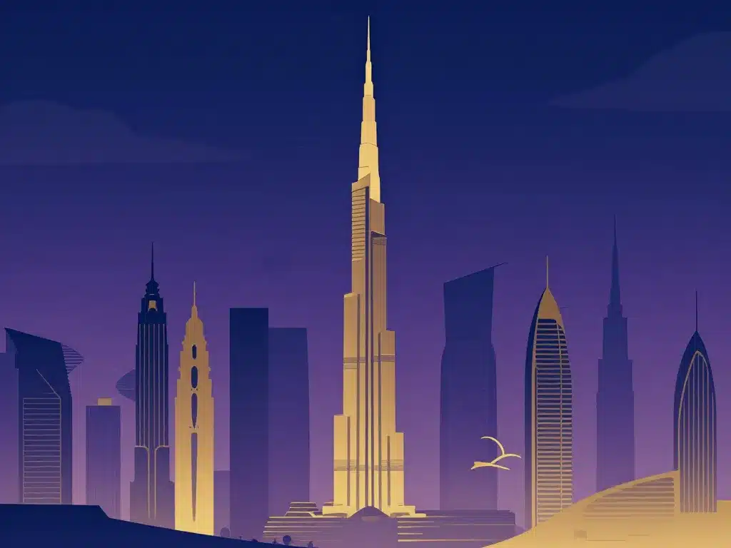 comparaison visuelle almas tower hauteur gratte ciel dubai