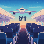 class azul avion stylisé choix cabine