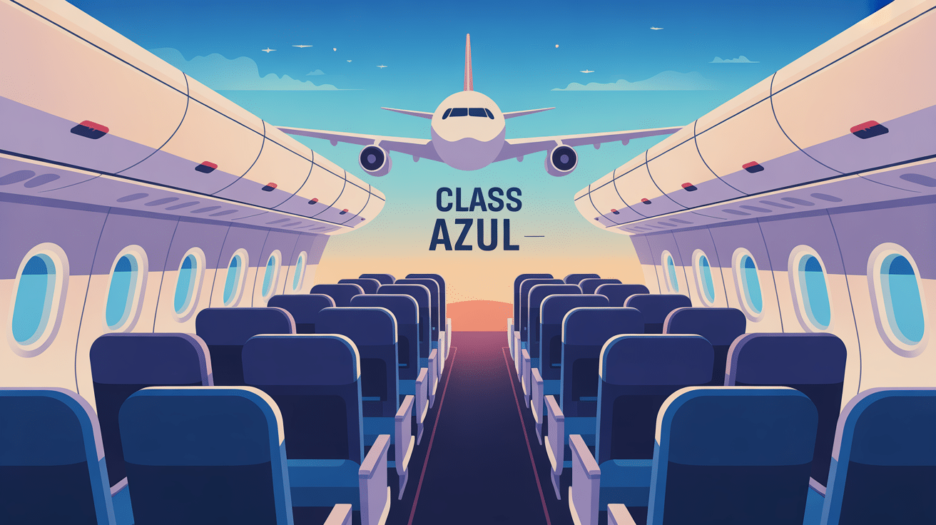 class azul avion stylisé choix cabine
