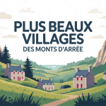 Illustration vectorielle les plus beaux villages des monts d'Arrée