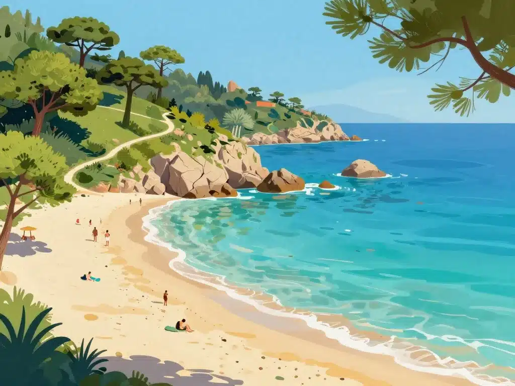 plage de l'escalet criques rochers turquoise