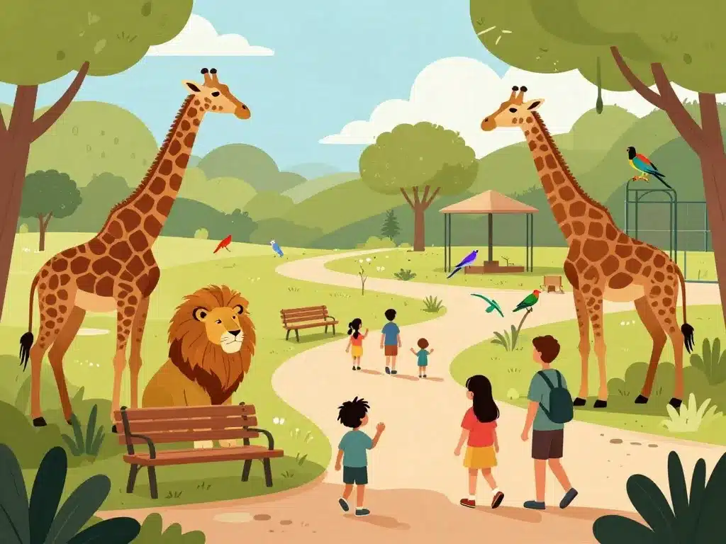 scène animalière parcours zoo du bassin d arcachon