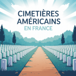 Illustration cimetierre americain France mémoire