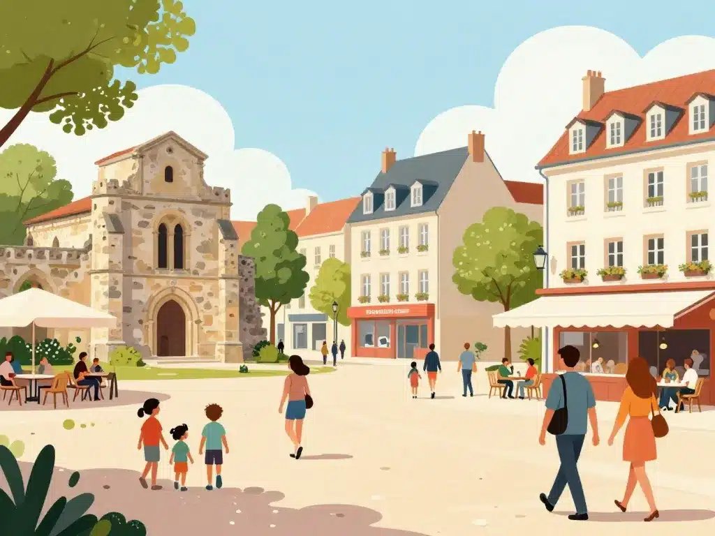 Demi lune caen promenade quartier ambiance