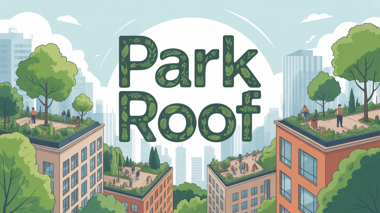 illustration park roof urbain moderne