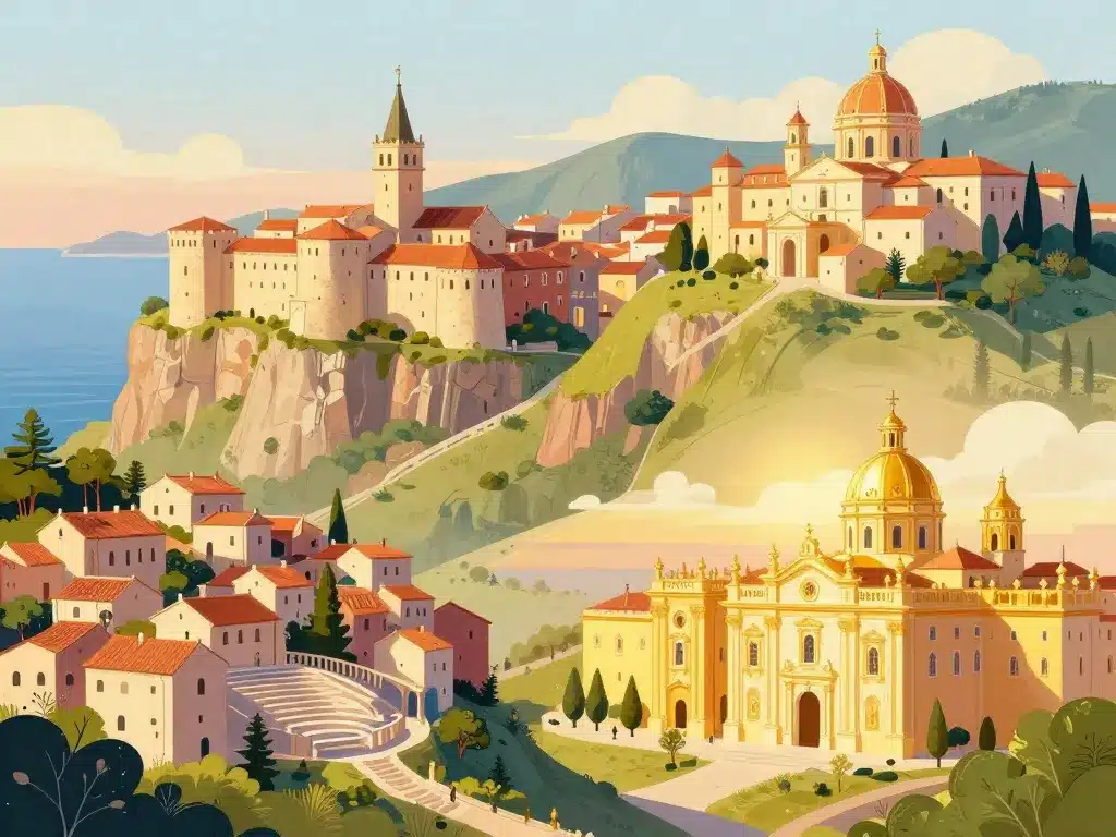 villes typiques ville sicile scènes pittoresques