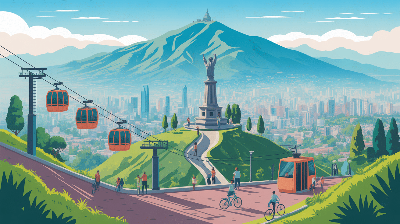 cerro san cristobal panorama ville et cordillere