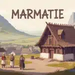 Illustration Marmatie montagnes Carpates et églises en bois traditionnelles