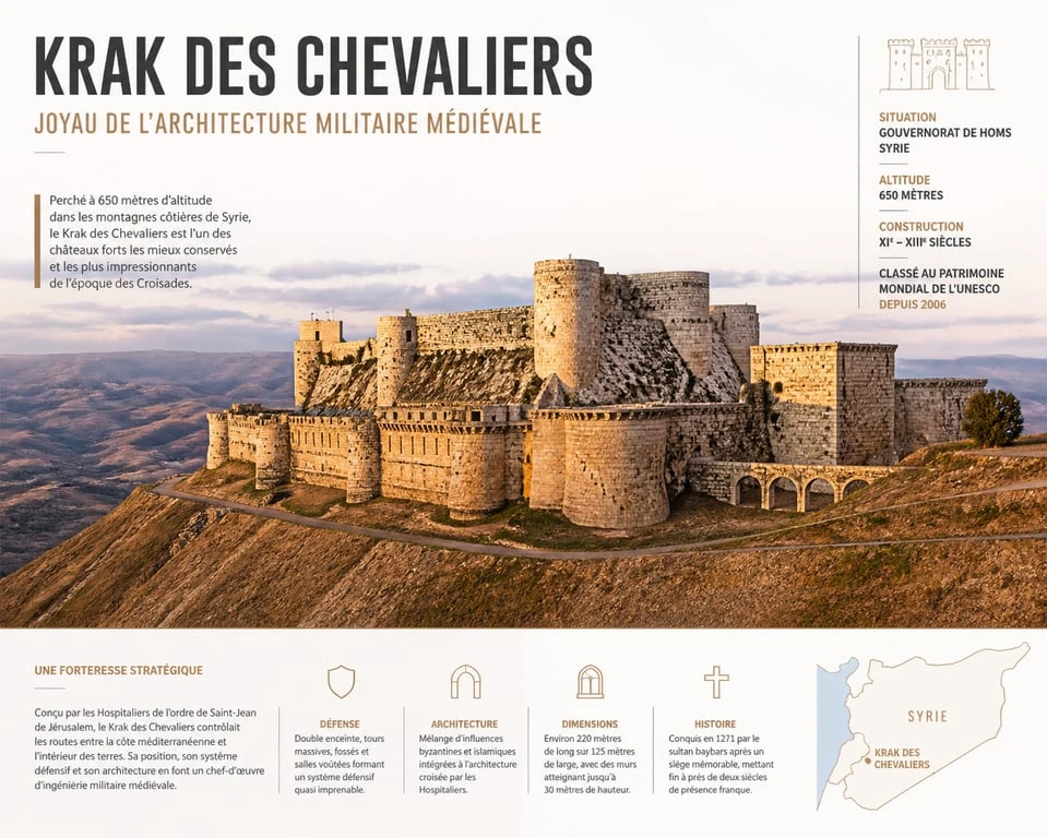 Krak des Chevaliers forteresse médiévale en Syrie