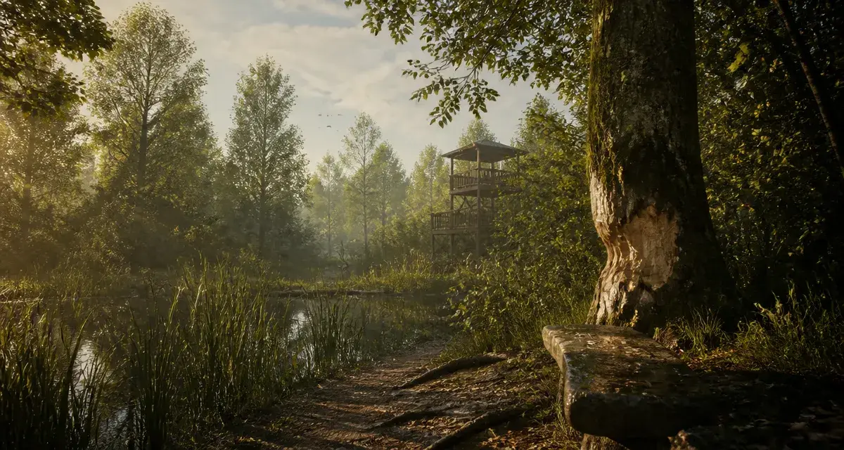 l'île de la table ronde, lône calme et observatoire de nature près de Lyon