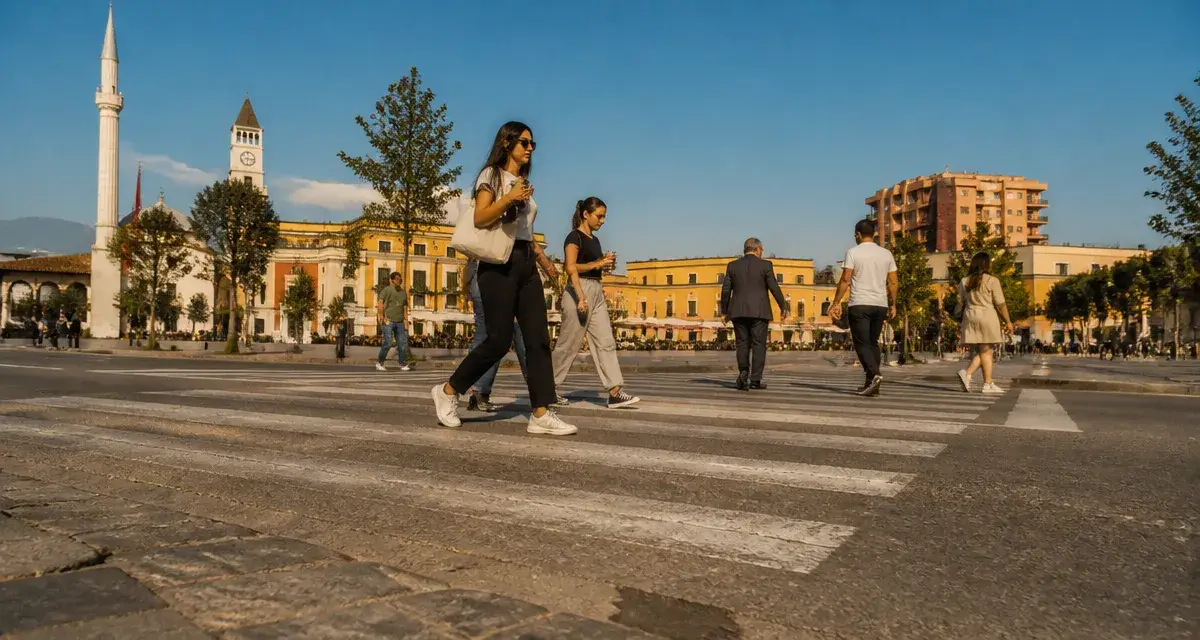 Visiter Tirana dangereux : traversée à la place Skanderbeg, conseils sécurité