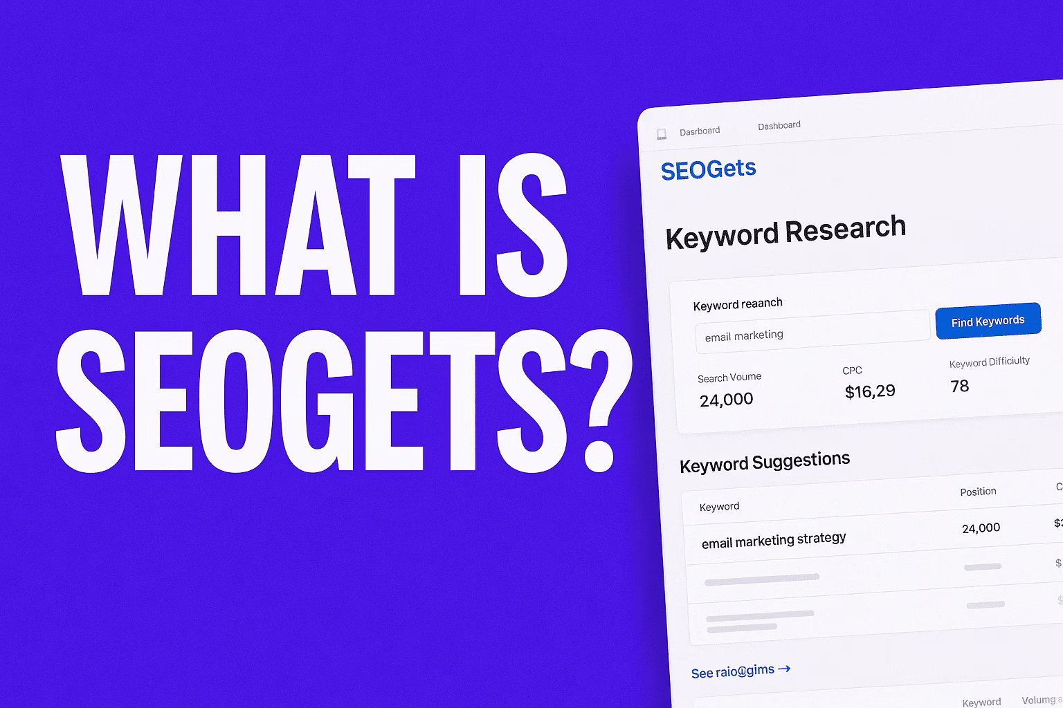 SEOGETS tool