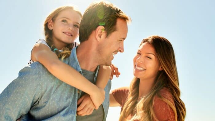 Happy parent