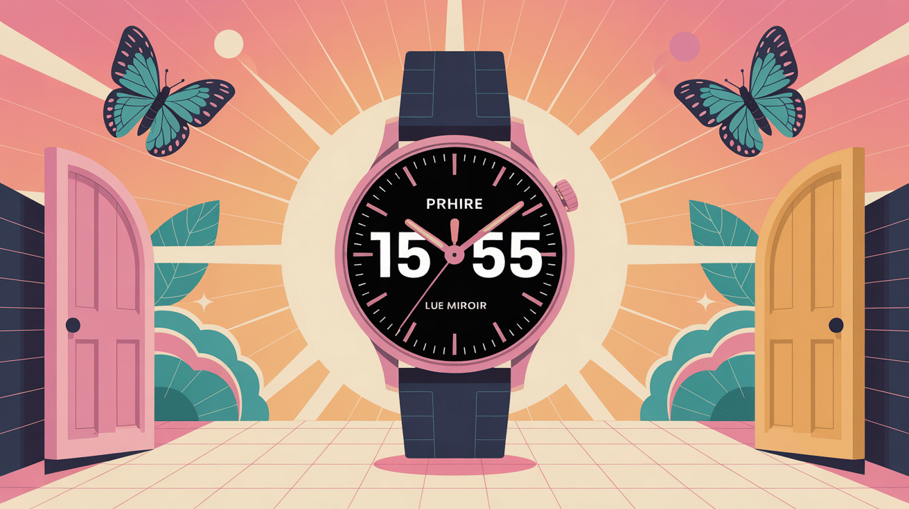 15h55 signification illustration montre changement spirituel