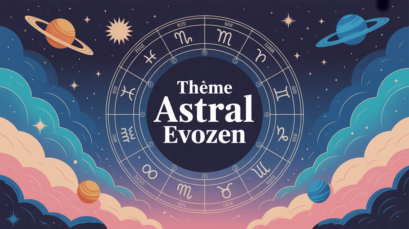 evozen theme astral illustration carte astrologique