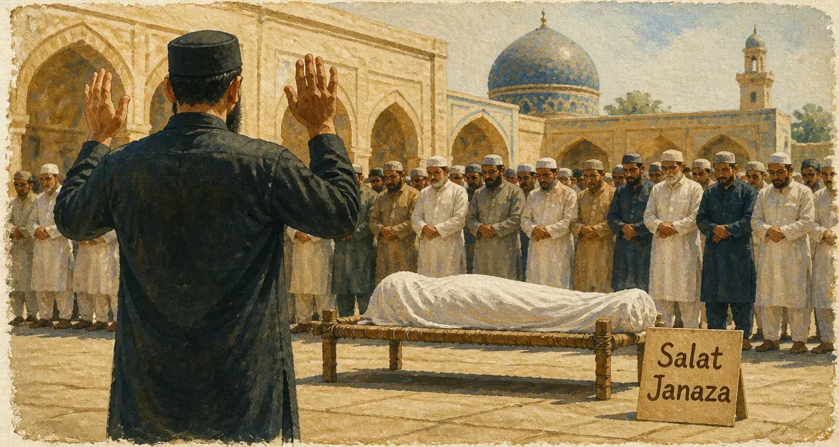 Salat janaza en francais : 4 takbirs, prière funéraire en mosquée